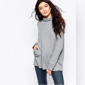 Free People Long Flight Slouchy Pullover Top